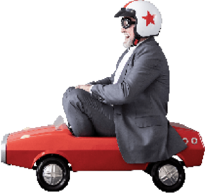 車に乗っている男性